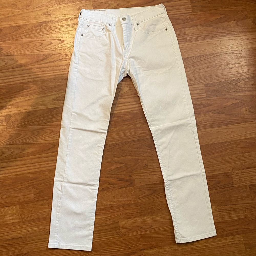 Levi’s 511 White Denim Jeans Slim Straight 30x32